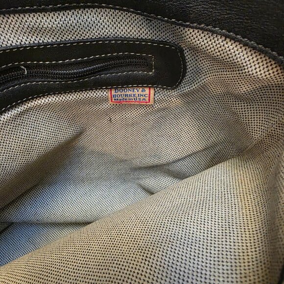 VTG Dooney and Bourke Black leather 2 Handle Tote Panama Collection 1980's - Picture 10 of 16